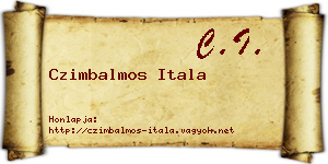 Czimbalmos Itala névjegykártya